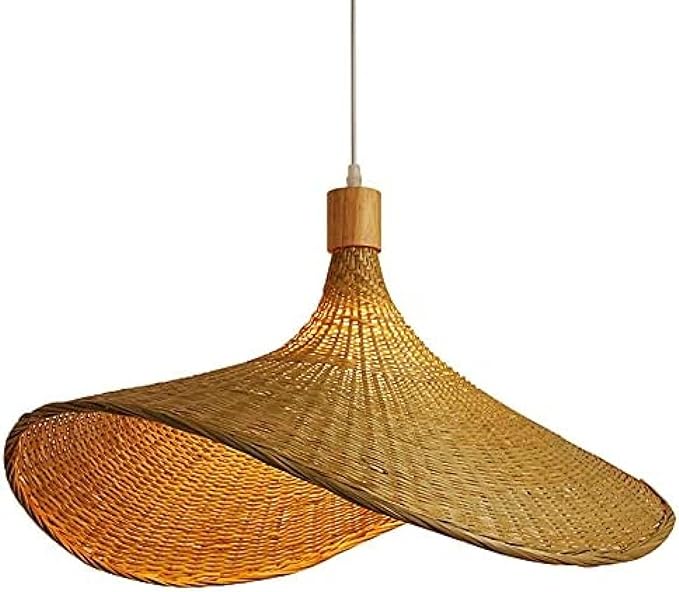 Pendente Taiti de Palha com Detalhes em Madeira